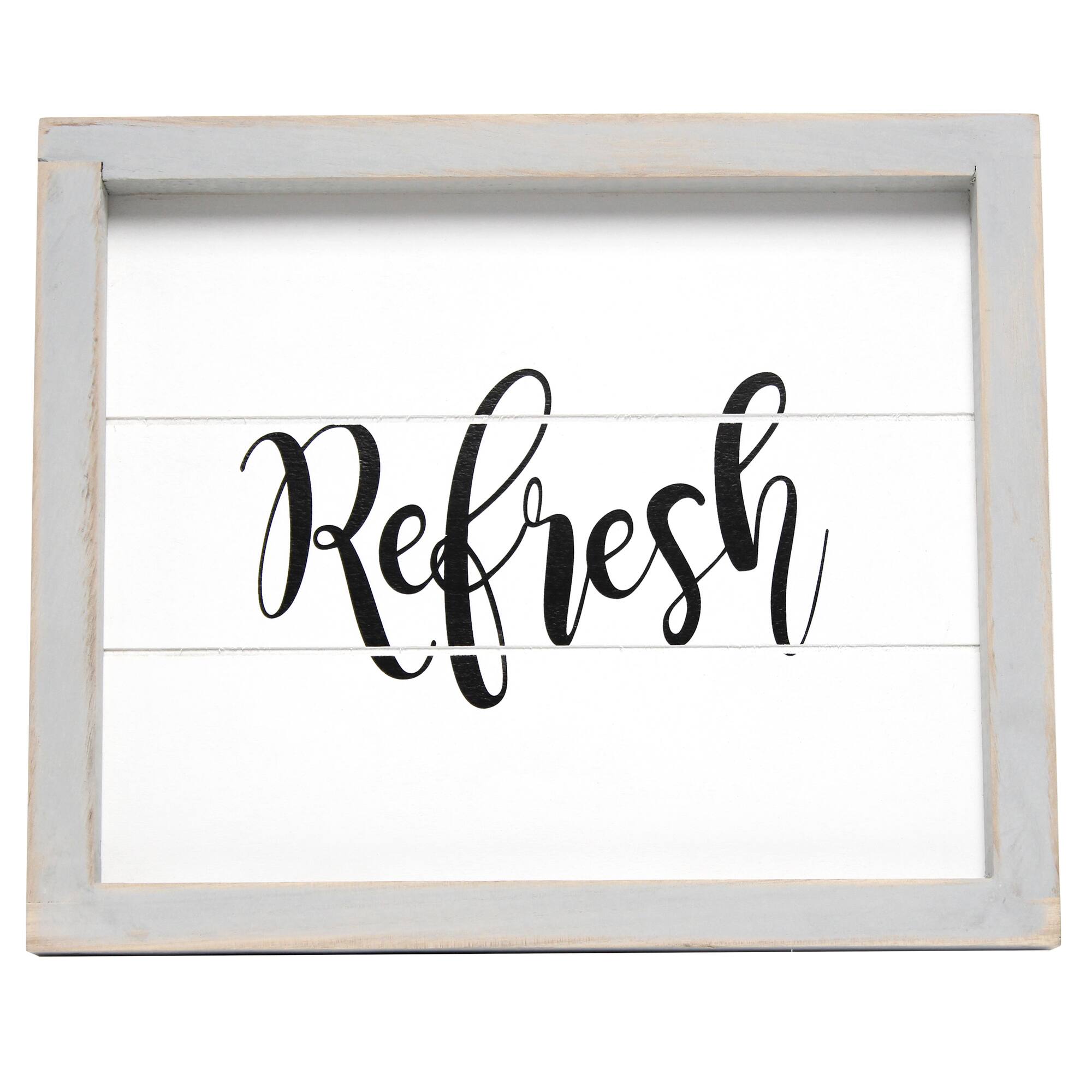 Elegant Designs Small Gray Wash Towel Holder, Frame & Toilet Paper Holder Set